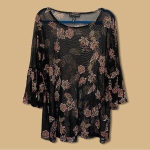 Sheer Love and Legends Floral Blouse
